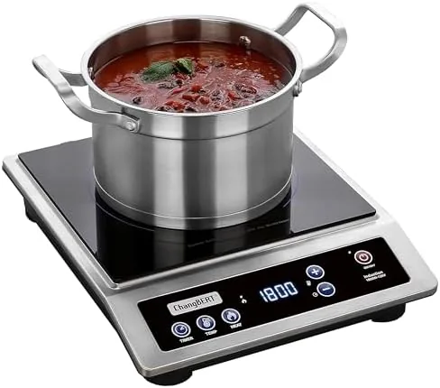 ChangBERT Induction Cooktop, Commercial Grade Portable Cooker, Large 8" Heating Coil, Premium Stainless Steel Review: Tested and Rated