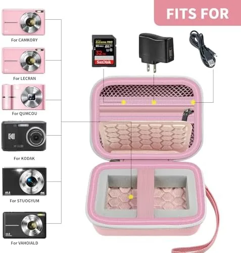 Close look at the Comecase Digital Camera Case for Kodak PIXPRO FZ55/FZ45/ for CAMKORY build quality