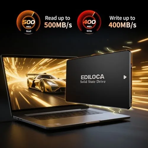 The Ediloca ES106 installed in a laptop drive bay