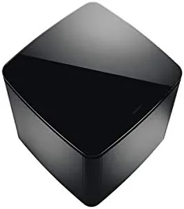 A movie night scene with the Bose system glowing softly in a dark living room
