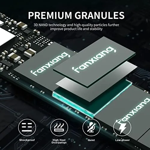 Detail shot of the fanxiang S500 Pro 512GB NVMe SSD M.2 PCIe Gen3x4 2280 features