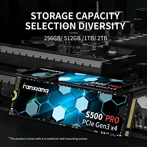 Another view of the fanxiang S500 Pro 512GB NVMe SSD M.2 PCIe Gen3x4 2280