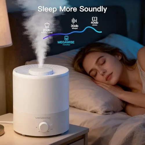 The MEGAWISE 1.5L Large Cool Mist Humidifier for Large Spaces ,  in real use