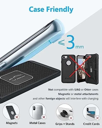Close look at the Wireless Car Charger Qi Charging Pad Fast 15W 10W 7.5W build quality