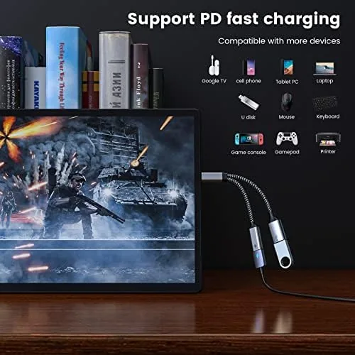 The USB C OTG with Charging OTG adapter Type C OTG in real use