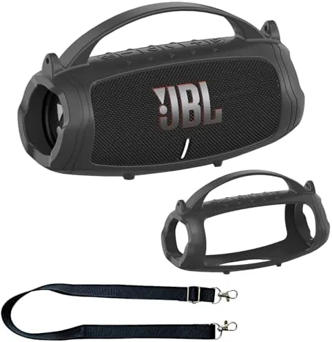 The JCHPINE silicone cover fitted to a JBL Charge 5 speaker
