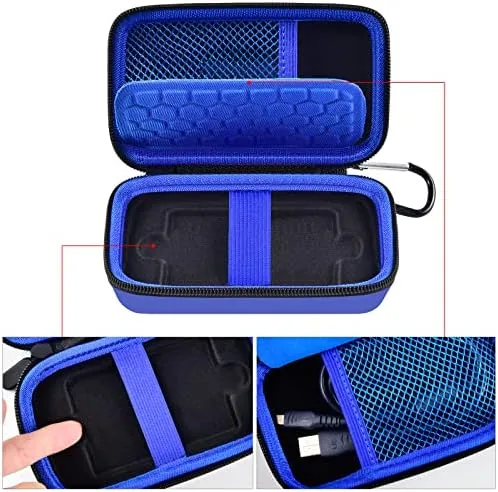 Detail shot of the PAIYULE Hard Case for Samsung T7/T7 Touch SSD 500GB-2TB Blue features