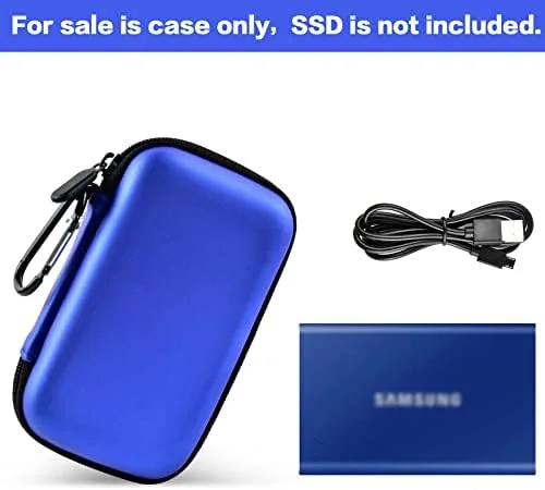 The PAIYULE Hard Case for Samsung T7/T7 Touch SSD 500GB-2TB Blue in real use