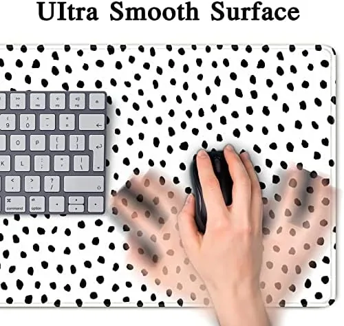 Another view of the Boho Desk Mat, Polka Dot Large Mouse Pad Desk Pad