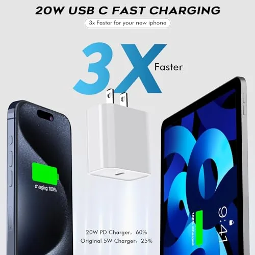 The Fast USB C Charger Block,3Pack Long 6FT USBC to USBC in real use