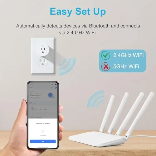 Four EIGHTREE smart plugs controlling lamps and fans around a living room