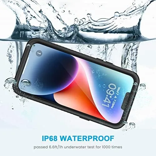 Close look at the Lanhiem for iPhone 14 Case, IP68 Waterproof Dustproof with Built-in build quality