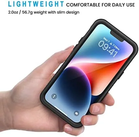 The Lanhiem for iPhone 14 Case, IP68 Waterproof Dustproof with Built-in in real use