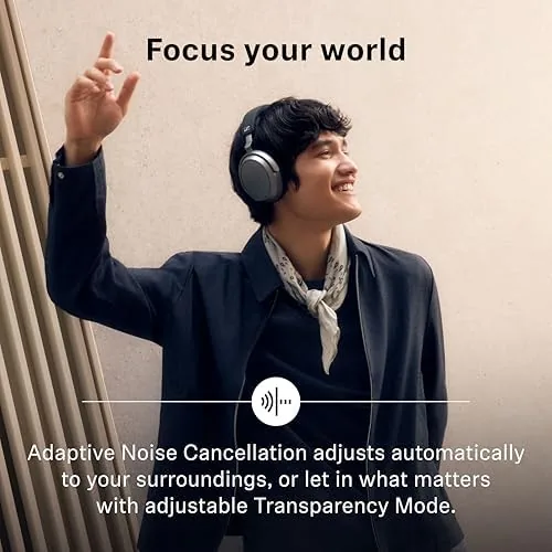 Sennheiser Momentum 4 USB-C port and 3.5 mm input on the earcup