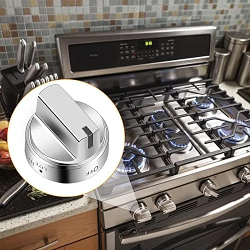 The AMI knob on the range with a burner in operation