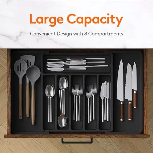Close up of the expandable sliding joint on the Lifewit organizer