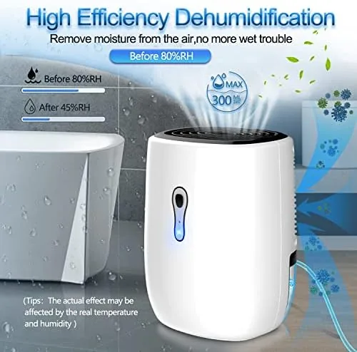 Testing the Dehumidifiers for Home 27oz(800ml), Small Auto Shut off with Drain over two weeks
