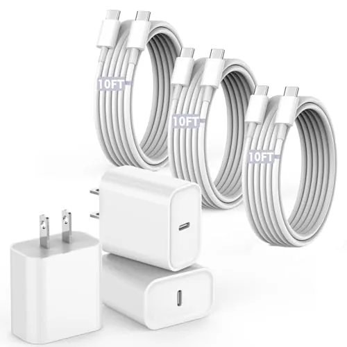 10FT Fast Charging Cord for iPhone 17 16e 15,3Pack Extra Long 10Foot USB C Review: Tested and Rated