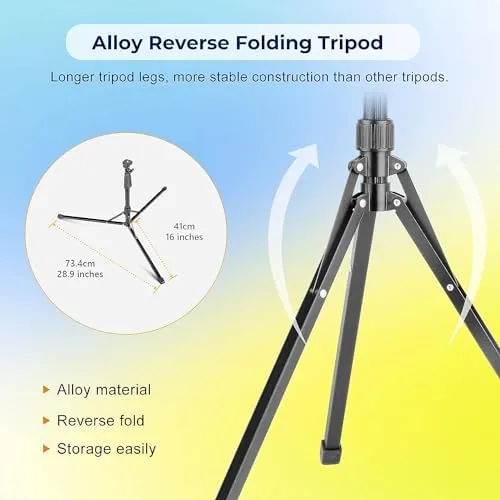 The Aureday 14'' Selfie Ring Light with 62'' Tripod Stand and in real use