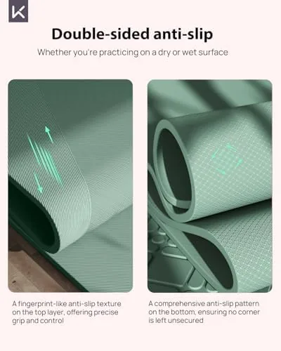 Close look at the KEEP Extra Wide Yoga Mat, 7mm Thick 72" x 32" build quality
