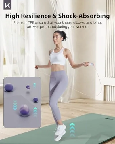 Another view of the KEEP Extra Wide Yoga Mat, 7mm Thick 72" x 32"
