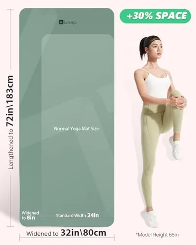 The KEEP Extra Wide Yoga Mat, 7mm Thick 72" x 32" compared in context