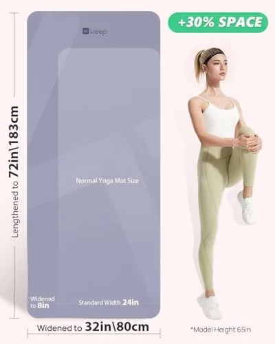 Close look at the KEEP Extra Wide Yoga Mat, 7mm Thick 72" x 32" build quality