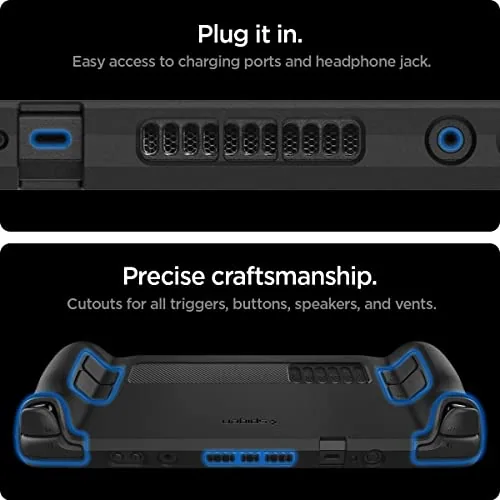 The carrying strap looped through the rear of the case