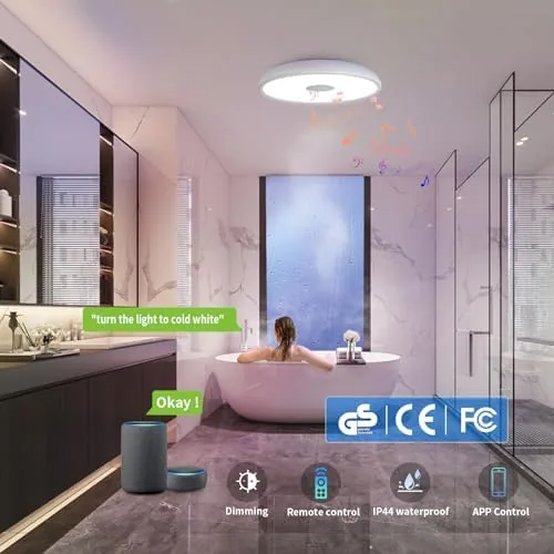 Close look at the Smart Waterproof LED Flush Mount Ceiling Light Fixture,11 inch 18W,with build quality