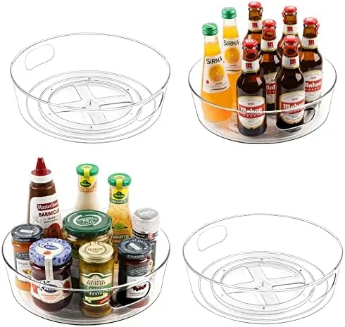 Top view of the Guzon 11.5 inch lazy susan turntable with handles