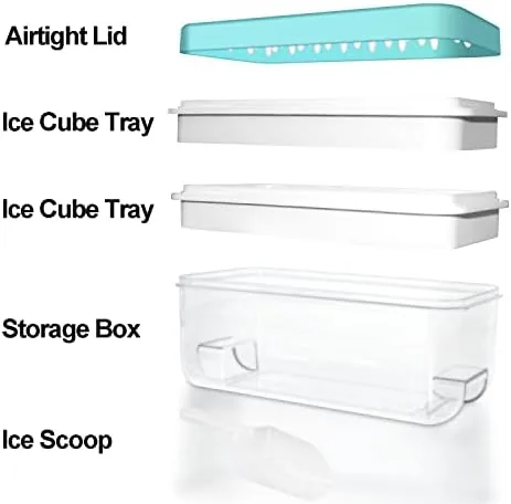 Cube sizes compared between the set and a traditional ice tray
