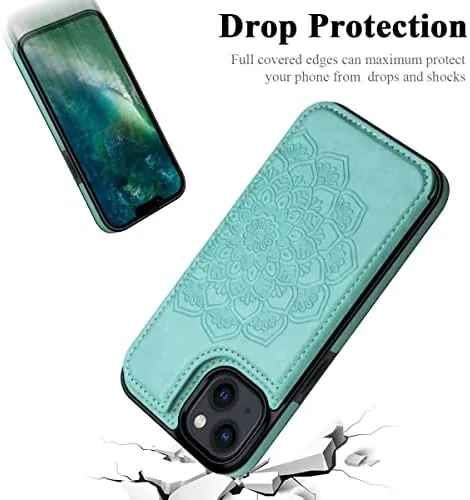 The MMHUO for iPhone 14 Case with Card Holder, Flower Magnetic compared in context