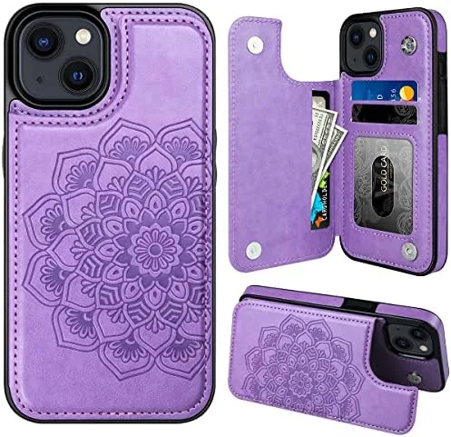 MMHUO for iPhone 14 Case with Card Holder, Flower Magnetic Back Flip Wallet Case Review: Tested and Rated