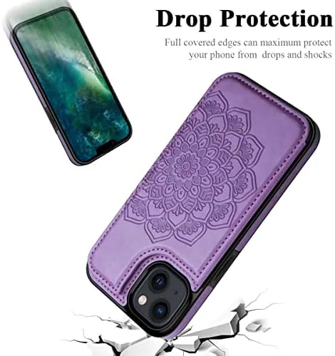 The MMHUO for iPhone 14 Case with Card Holder, Flower Magnetic compared in context