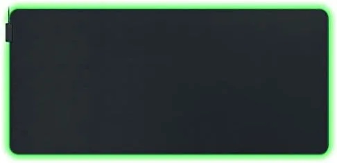 Razer Goliathus Chroma 3XL covering a full desk with a keyboard <a href=