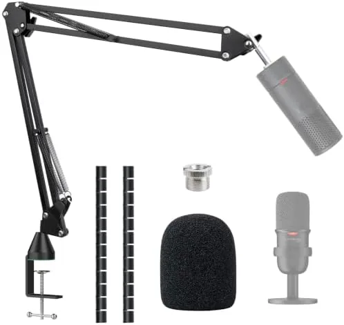 SoloCast Boom Arm, Microphone Stand for HyperX SoloCast 2 with Mic Cover | Mic Review: Tested and Rated