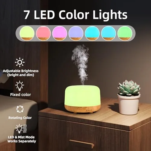 Testing the SPLITSKY 300ml Essential Oil Diffuser with Remote and 7-Color LED over two weeks