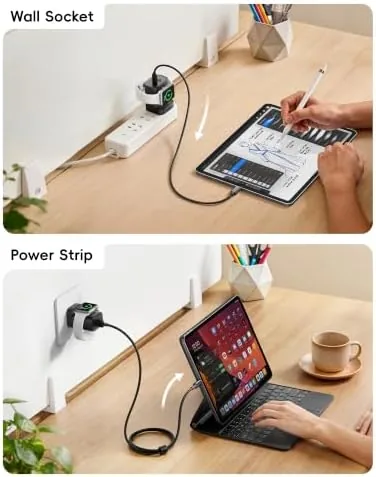 The VRURC Fast Charger for iPhone, PD 20W USB C Wall compared in context