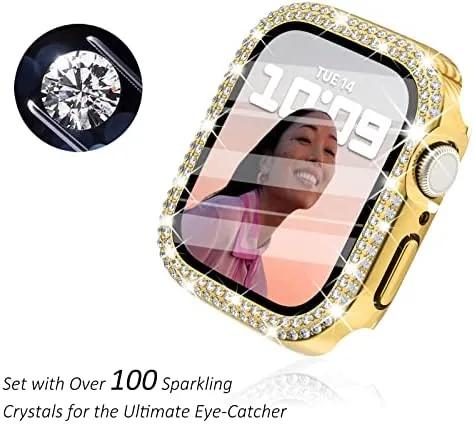 Close look at the Surace Bling Case with Screen Protector for Apple Watch Series build quality