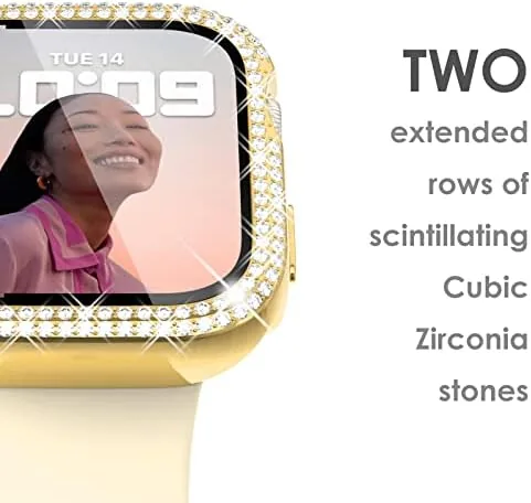 The Surace Bling Case with Screen Protector for Apple Watch Series in real use