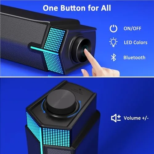 The Jeecoo M20 Bluetooth Computer Speakers for PC Desktop Monitor, Gaming in real use