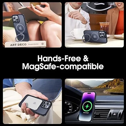 The CASEKOO for iPhone 14 Pro Max Case with Magnetic Invisible in real use