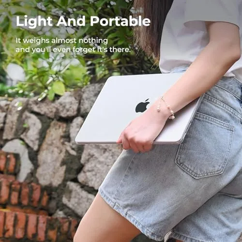 Another view of the EooCoo for MacBook Air 13 inch Case M5/M4/M3/M2 2026-2022, Crystal