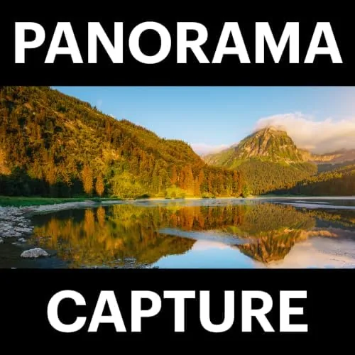 Camera resting on a beach bag with a family beach scene behind it