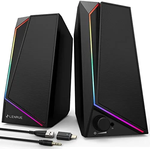 LENRUE Computer Speakers, USB/USB-C Powered AUX Audio for PC Speakers with Loud Stereo Sound Review: Tested and Rated