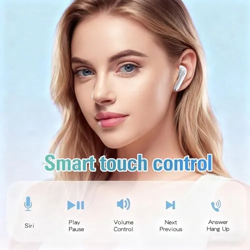 The True Wireless Earbuds White Bluetooth 5.3 with Microphone for Working in real use