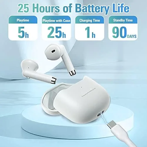 The True Wireless Earbuds White Bluetooth 5.3 with Microphone for Working compared in context
