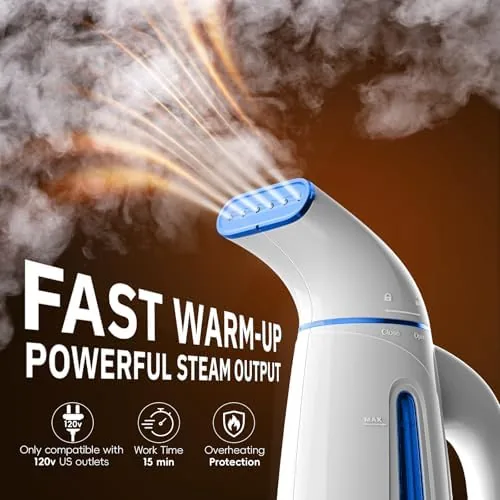 Close look at the OGHom Steamer for Clothes, Handheld Clothing Steamer for Garment, 240ml build quality