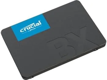 Crucial BX500 500GB solid state drive in its retail packaging