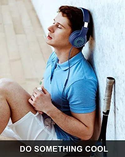 Close look at the ELECDER i45 Kids Headphones Wired, On-Ear Headphones for School, Grey&Blue build quality